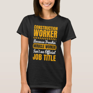 建築作業者の請負業者懸命帽子の構成 Tシャツ