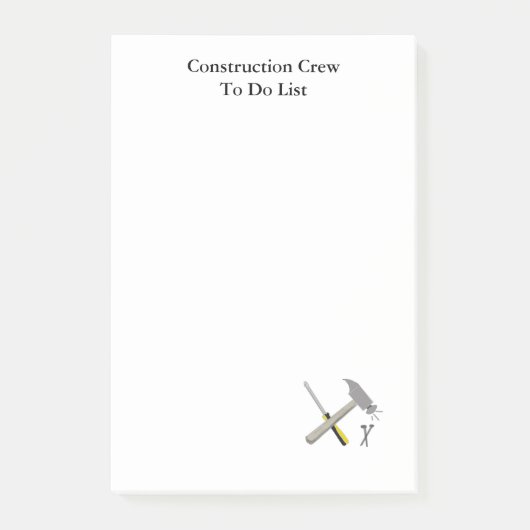 建築作業者のTo Doリスト ポストイット (正面)