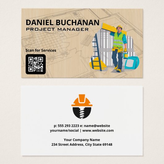 建築作業者建物（サイト） (正面&裏面)