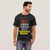建築作業者懸命帽子セーフティベスト保静かな Tシャツ (正面フル)