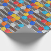 建築作業者懸命帽子 ラッピングペーパー (角)