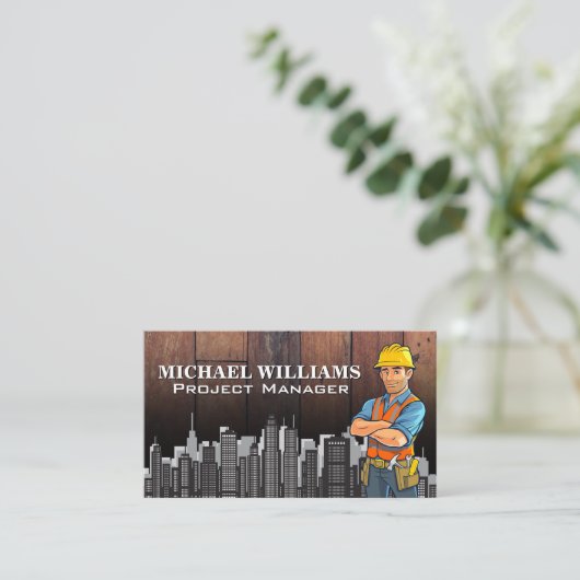 建築作業者 |スカイライン 名刺 (スタンド正面)