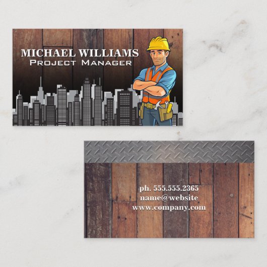 建築作業者 |スカイライン 名刺 (正面/裏面)