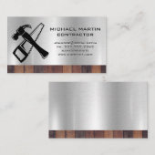 建築作業者 |ソーとハンマーのロゴ 名刺 (正面/裏面)