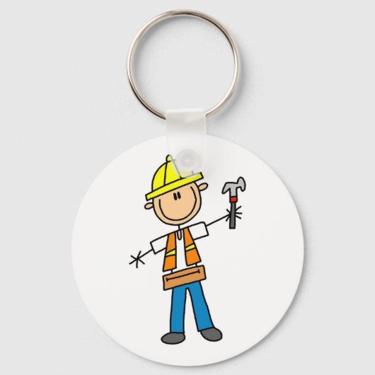 建築作業者(ハンマー) キーホルダー (正面)
