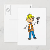 建築作業者（ハンマー） ポストカード (正面/裏面)
