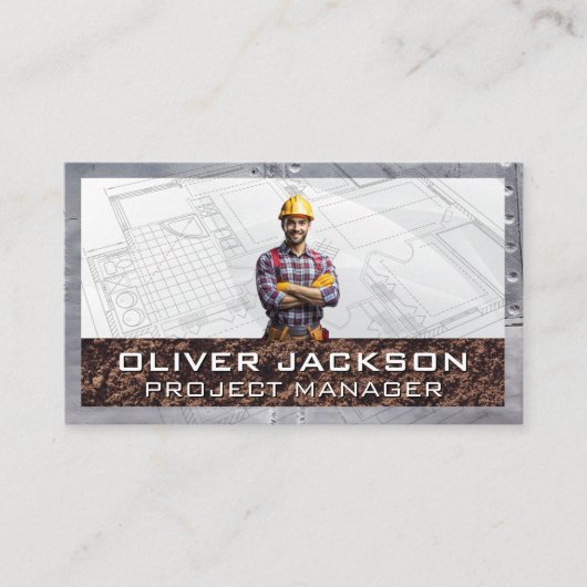 建築作業者 |ブループリント 名刺 (正面)