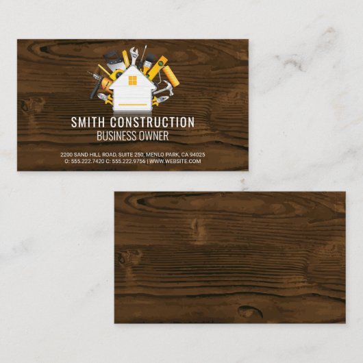 建築作業者 |ホーム修復ツール 名刺 (正面/裏面)