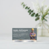 建築作業者 | 屋根 | メタル 名刺 (スタンド正面)