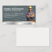 建築作業者 | 屋根 | メタル 名刺 (正面/裏面)