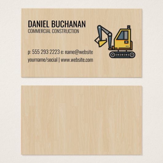 建築作業者 |木材の背景 (正面&裏面)