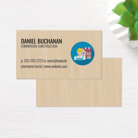 建築作業者 |木材の背景 (デスク)