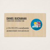 建築作業者 |木材の背景 (正面)