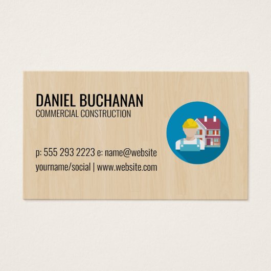 建築作業者 |木材の背景 (正面)