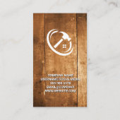 建築作業者 |木材 |写真カスタムの画像 名刺 (裏面)