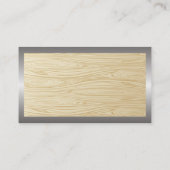 建築作業者 |木目バックグラウンド 名刺 (裏面)