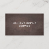 建築作業者 | 茶色のテクスチャ背景 名刺 (裏面)