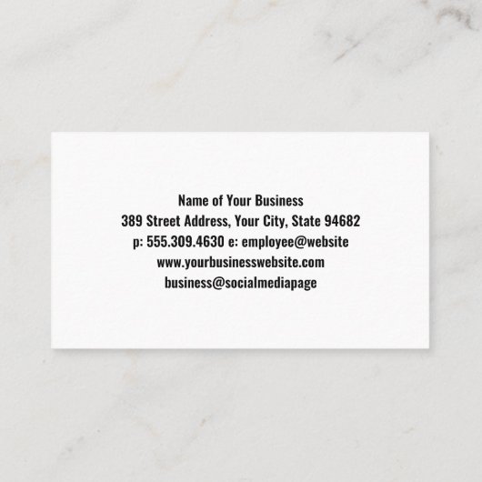 建築作業者 | 財産開発 名刺 (裏面)