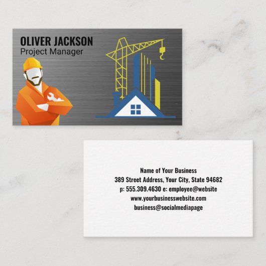 建築作業者 | 財産開発 名刺 (正面/裏面)