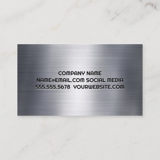 建築作業者 |都市 |鉄鋼 名刺 (裏面)