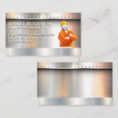 建築作業者 |金属ブラシ |リベット 名刺 (正面/裏面)