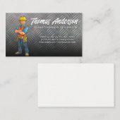 建築作業者 |鋼の背景 名刺 (正面/裏面)