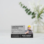 建築作業者 | QRコードテンプレート 名刺 (スタンド正面)