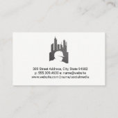 建築作業車 | スチールメタル | 輸送 名刺 (裏面)