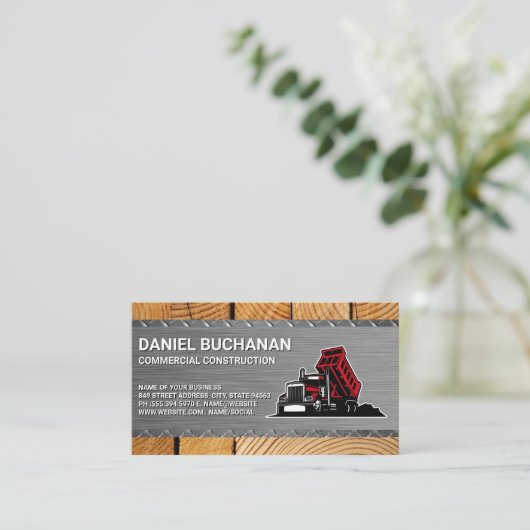 建築作業車 | ビルダー 名刺 (スタンド正面)