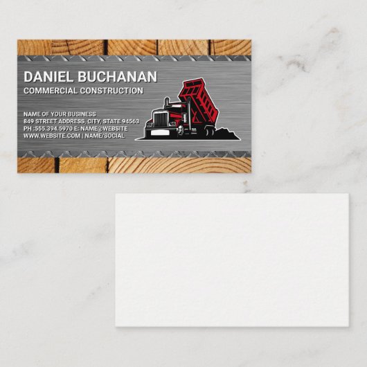 建築作業車 | ビルダー 名刺 (正面/裏面)