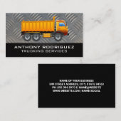 建築作業車 | メタル背景 名刺 (正面/裏面)