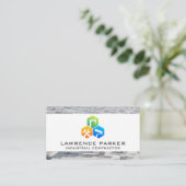 建築修復アイコン |コンクリートタイル 名刺 (スタンド正面)