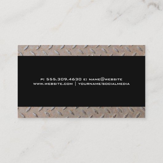 建築修復アイコン |Stee Trim名刺 名刺 (裏面)