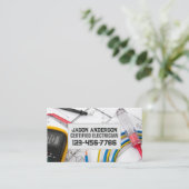 建築修理請負業者工具電気技師 名刺 (スタンド正面)