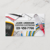 建築修理請負業者工具電気技師 名刺 (正面)