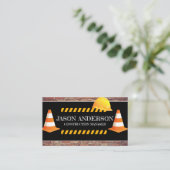 建築円錐 | ハードハット | れんが壁 名刺 (スタンド正面)