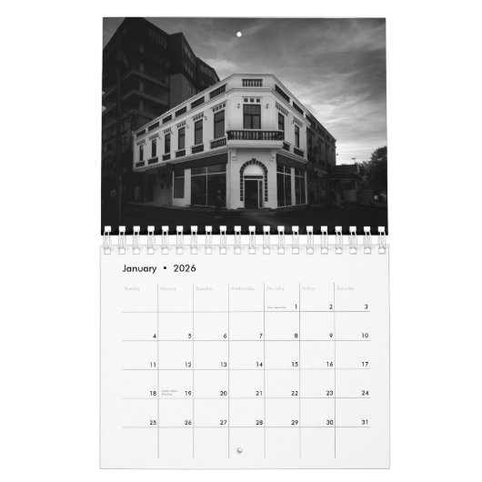 建築写真 カレンダー (1月 2026)