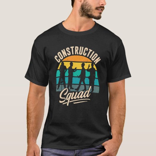 建築分隊チームワークワーカーサイト Tシャツ (正面)