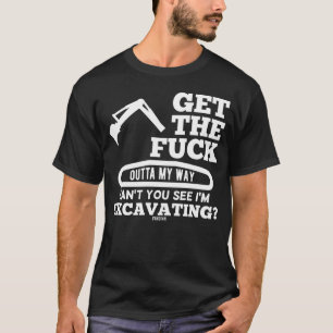 建築労働者の掘削機 Tシャツ