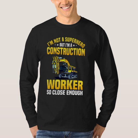 建築労働者労務士請負業者懸命帽子 Tシャツ (正面)