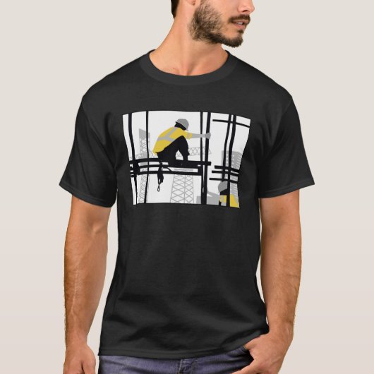 建築労働者建物足場 Tシャツ (正面)