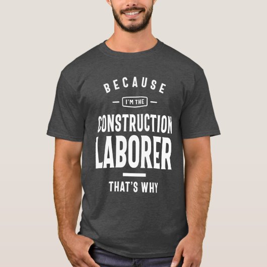 建築労働者職業職業誕生日 Tシャツ (正面)