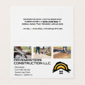 建築労働者舗装セメント 名刺 (外部フラット)