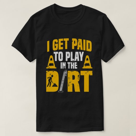 建築労働者贈与労おもしろい働業者 Tシャツ (デザイン正面)