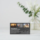 建築労働者 |屋根屋 | Paver |組積造 名刺 (スタンド正面)