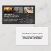 建築労働者 |屋根屋 | Paver |組積造 名刺 (正面/裏面)