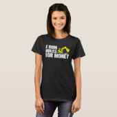 建築労働者Tee I走穴お金 Tシャツ (正面フル)