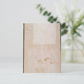 建築勉強と注記 ポストカード (スタンド正面)