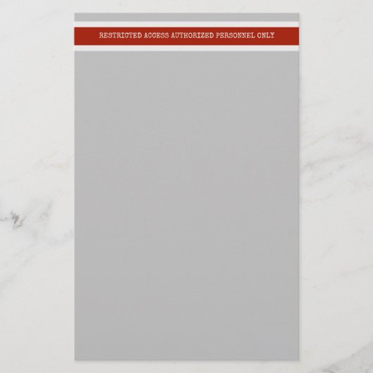 建築危険制限付きアクセス赤テープ 便箋 (正面)