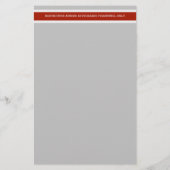 建築危険制限付きアクセス赤テープ 便箋 (裏面)